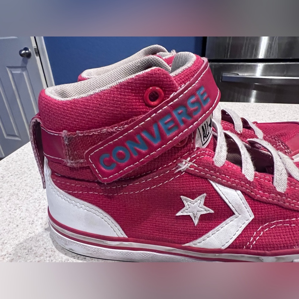 Kids Red Converse pro blaze no tie High-Top Sneakers size 3 skater grunge - Picture 5 of 14
